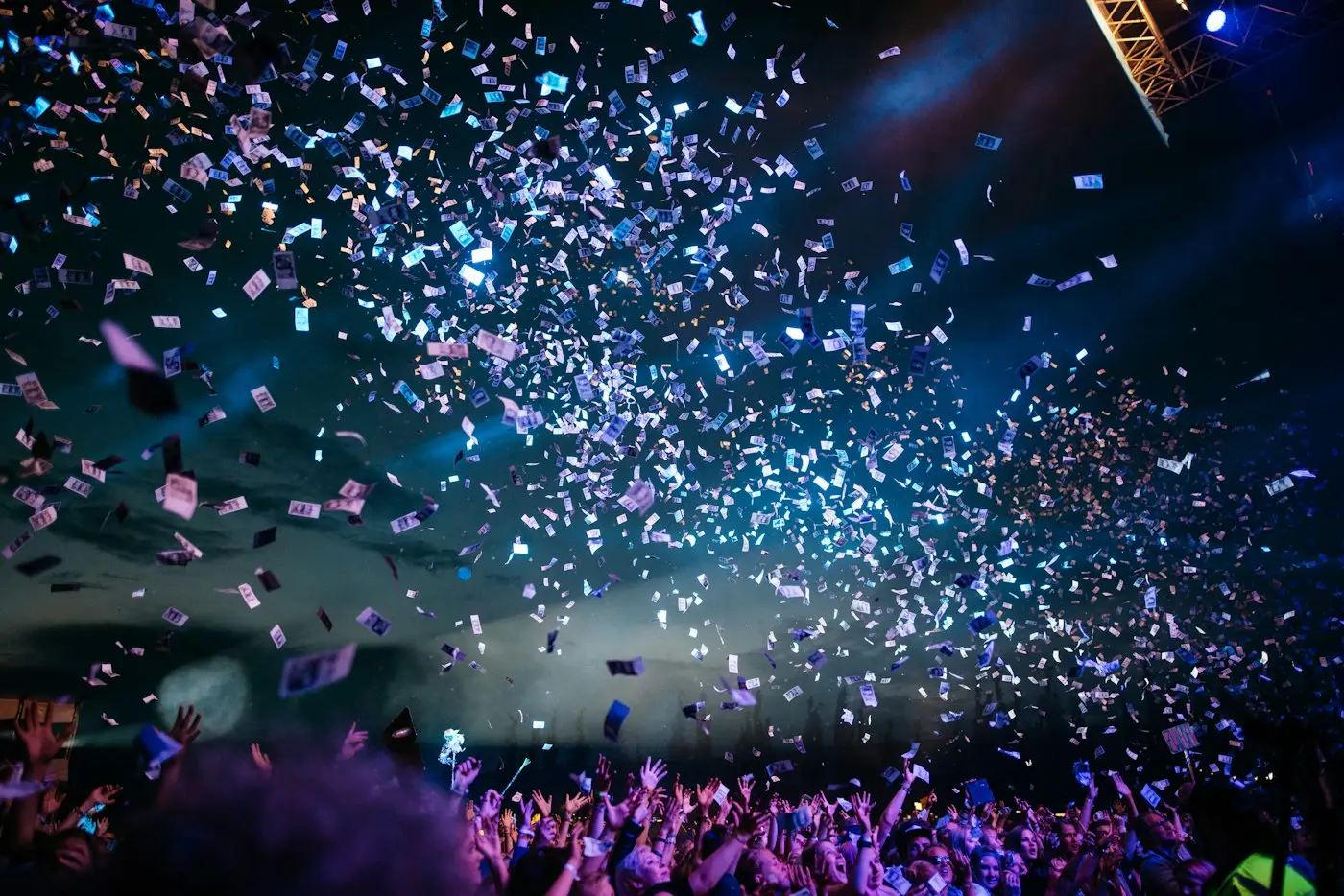 Confetti at a film premiere event
